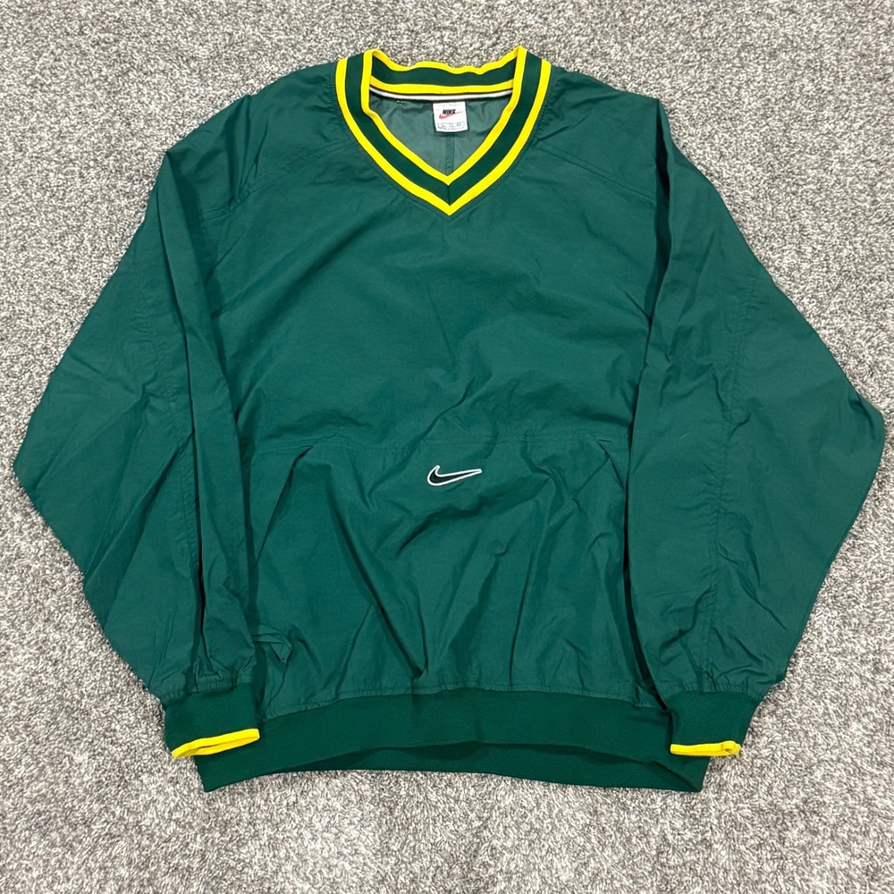 Vintage 90s Nike Center Swoosh Windbreaker Pullover Oregon Ducks Swoosh Mens XL